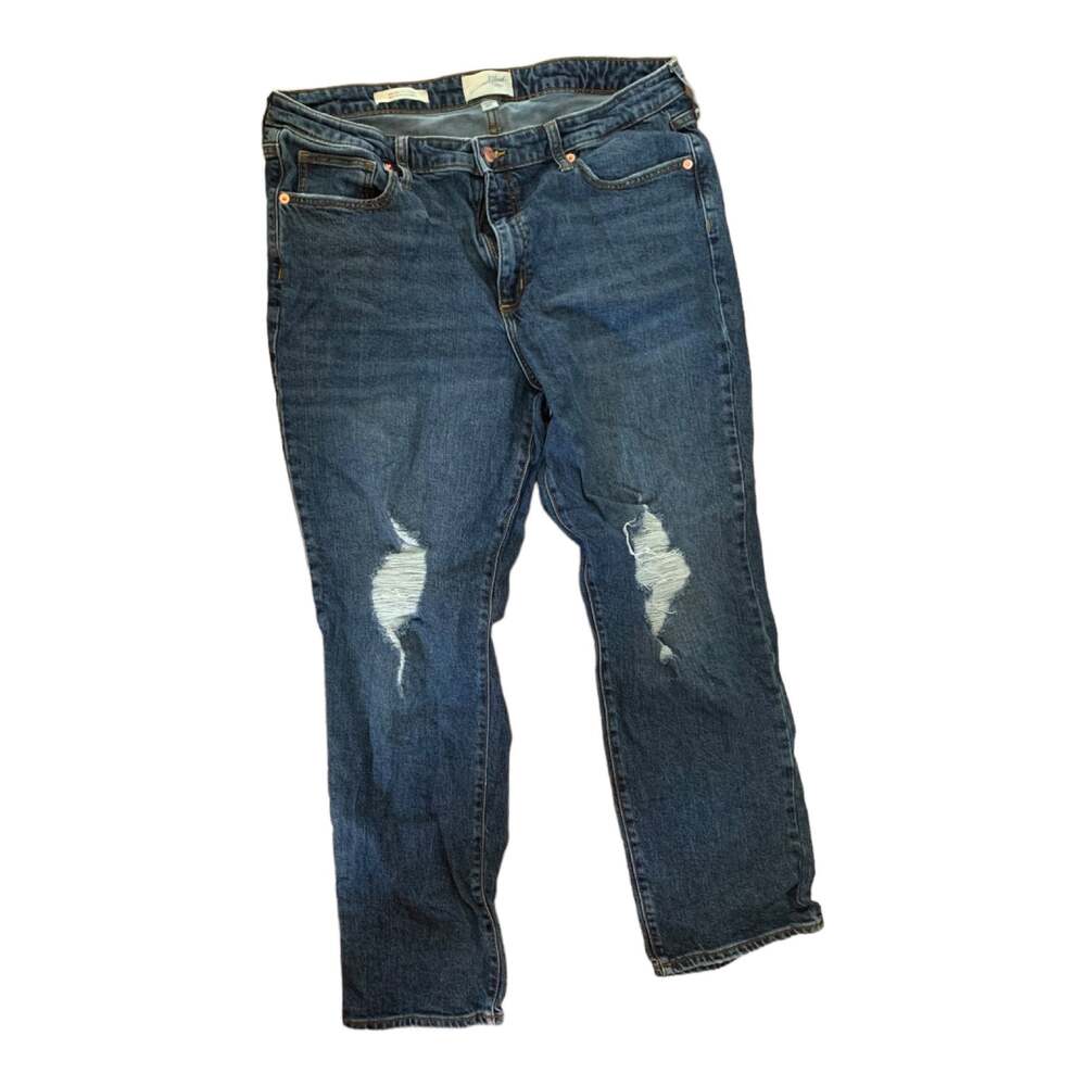 Universal threads 16 33 women high rise slim straight ankle jean crop denim